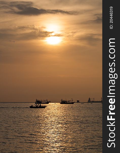 Fishing vessels to fish on the coast of Thailand. Fishing vessels to fish on the coast of Thailand.