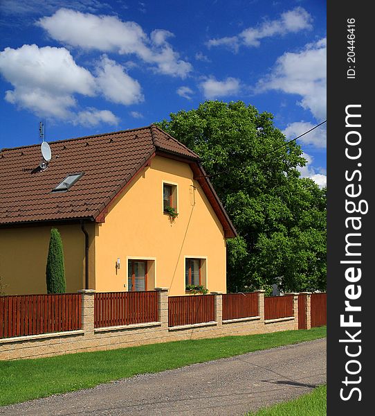Beautiful summer house and color landscape. Beautiful summer house and color landscape