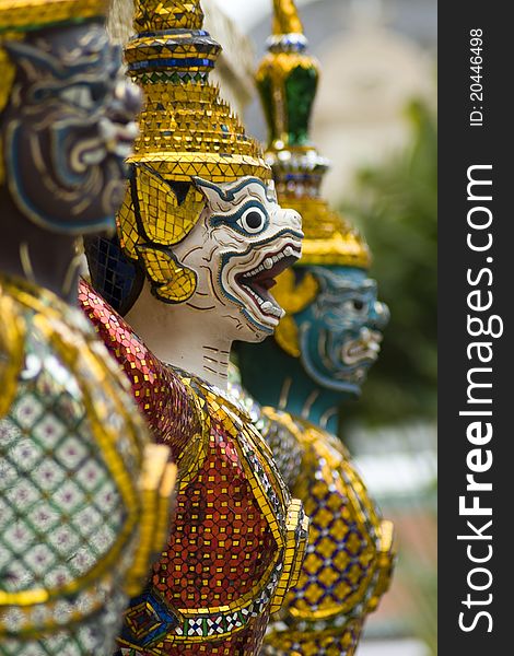 Garuda sculpture at Wat phakaew Thailand.Bangkok. Garuda sculpture at Wat phakaew Thailand.Bangkok.
