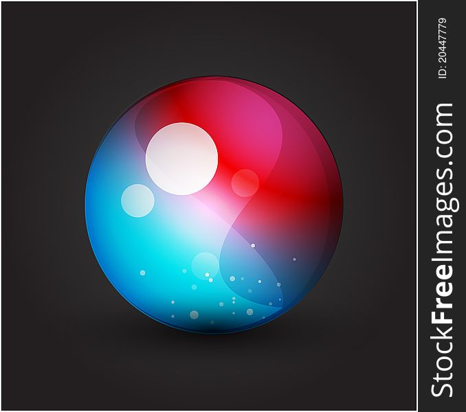 Abstract Vector Sphere Button