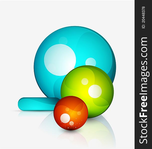 Glass Sphere Vector Abstract Background