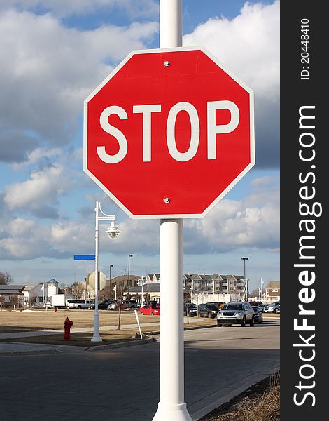 Stop Sign In Residential Area