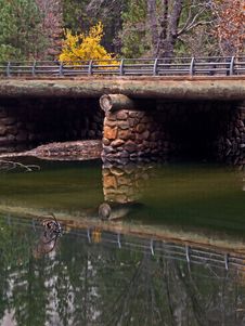 Little Bridge Over The Merced River Stock Photo Little Bridge Over The Merced River Stock Photo