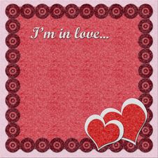 Valentine S Day Felt Greeting Card Royalty Free Stock Images Valentine S Day Felt Greeting Card Royalty Free Stock Images