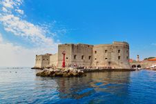 Fort At Town Dubrovnik In Croatia Royalty Free Stock Photography Fort At Town Dubrovnik In Croatia Royalty Free Stock Photography