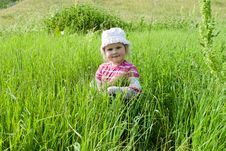 The Girl On A Meadow Stock Photo The Girl On A Meadow Stock Photo