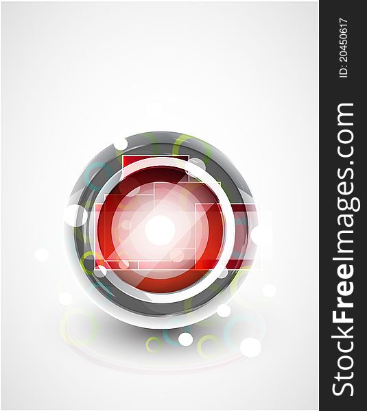 Glass Sphere Vector Abstract Background