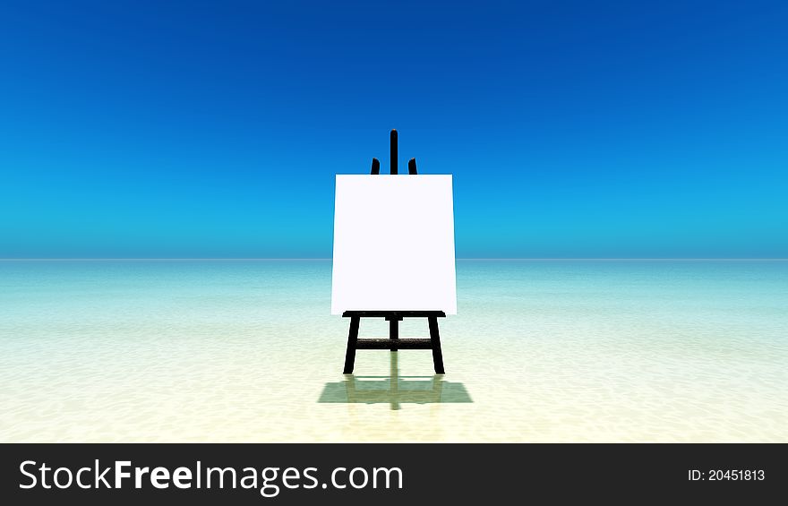 The canvas and the beach