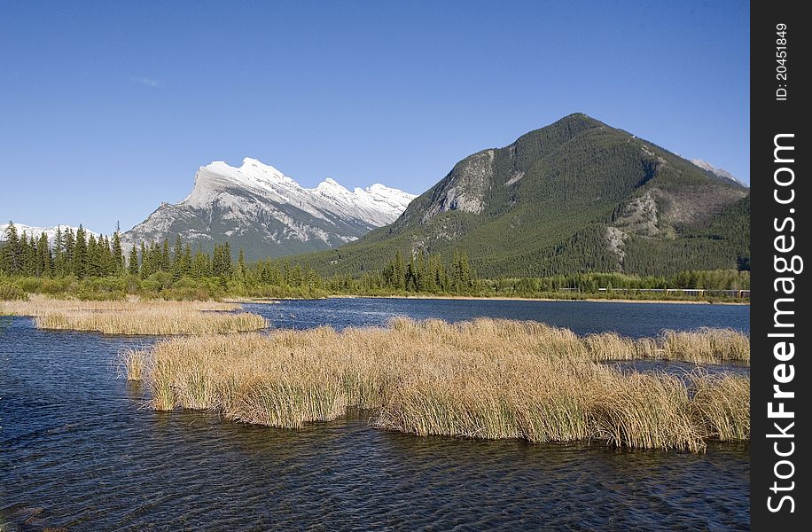 Vermillion Lakes And Mount Rundle