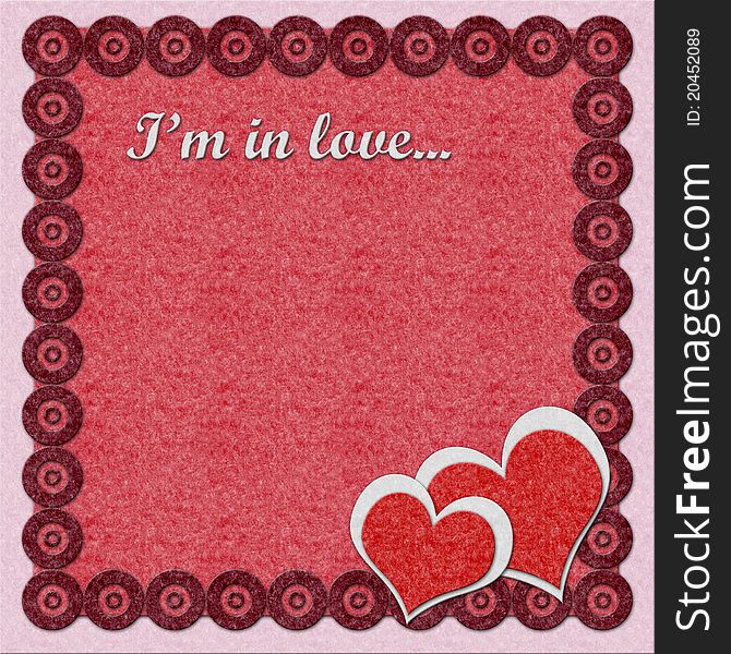 Valentine S Day Felt Greeting Card