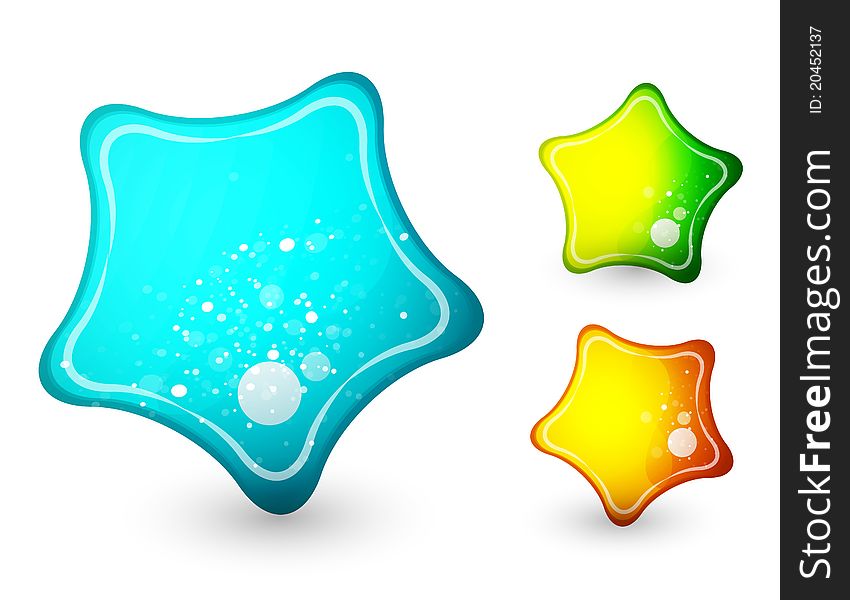 Abstract glass star