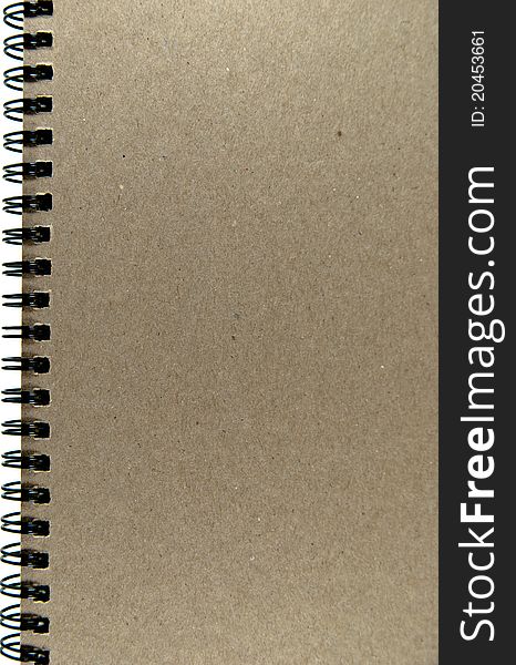 A notebook made from recycle paper.