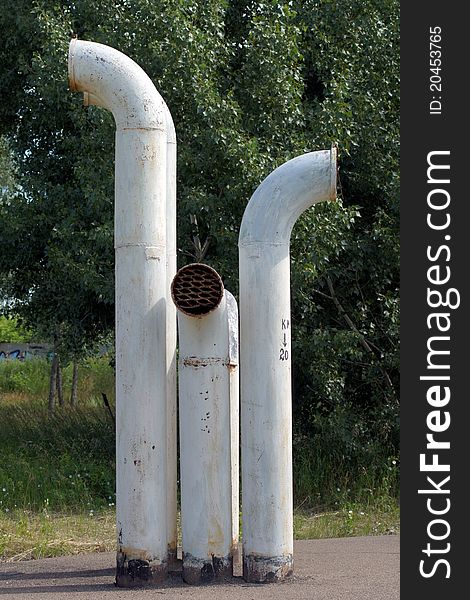 Unusual pipes in the park