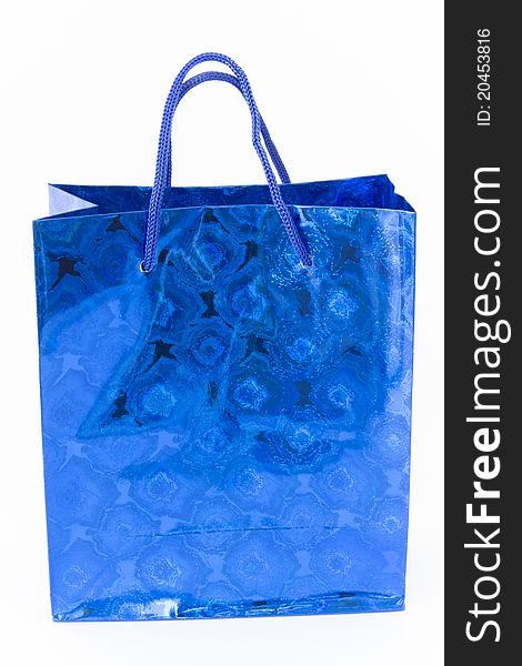 Blue bag to place gifts