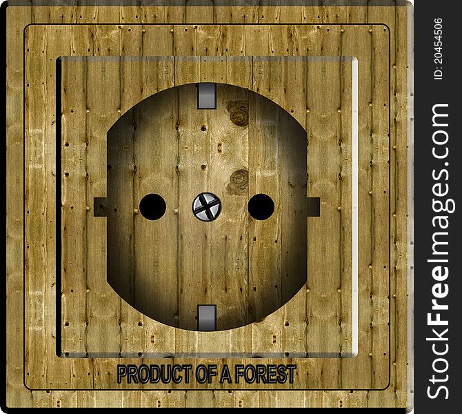 An illustration of a power point made from wood. An illustration of a power point made from wood