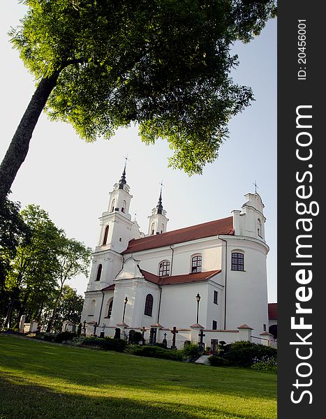 Vilnius Calvary Church of the Holy Cross in summer