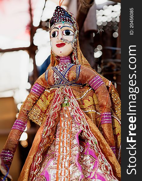 Rajasthans doll in flea market