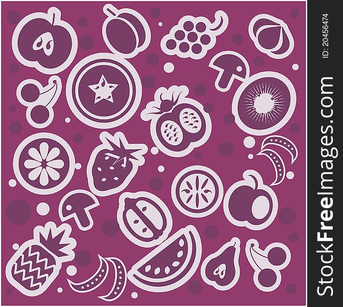 Fruit and vegetables pattern