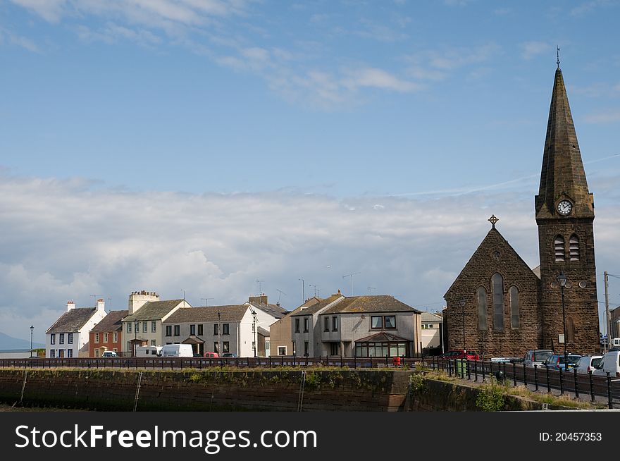 The town of maryport in cumbria in england. The town of maryport in cumbria in england