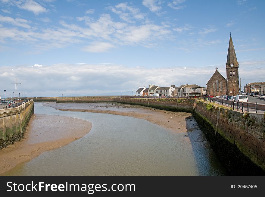 The town of maryport in cumbria in england. The town of maryport in cumbria in england
