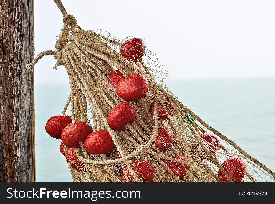 Fishing net, in Apulia, Italy.