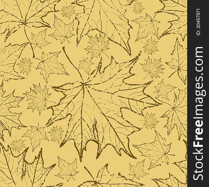 Seamless grunge autumn leaves background. Seamless grunge autumn leaves background.