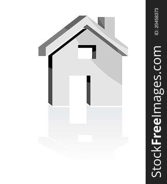 Conception home on white background