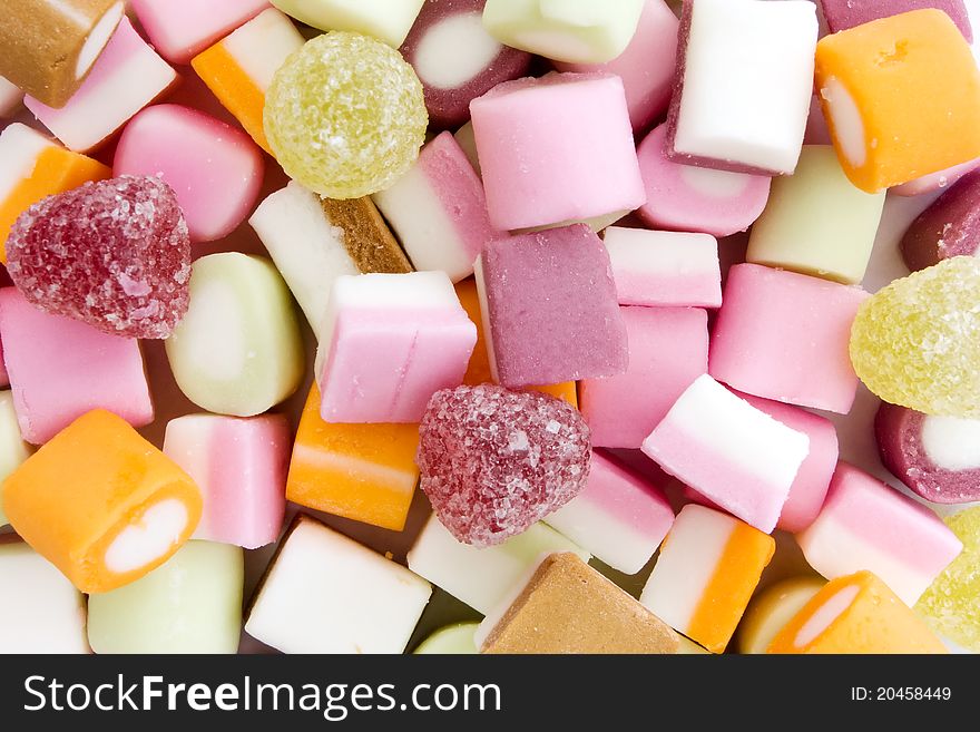 Background Of Dolly Mixture Sweets
