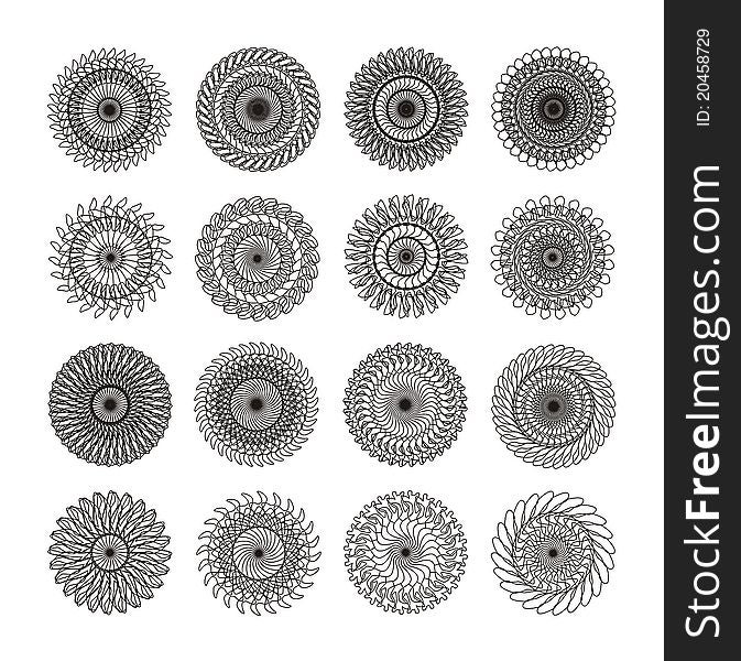 16 GUILLOCHE ORNAMENTS