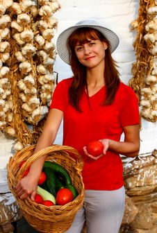 Woman With Vegetables Stock Images Woman With Vegetables Stock Images