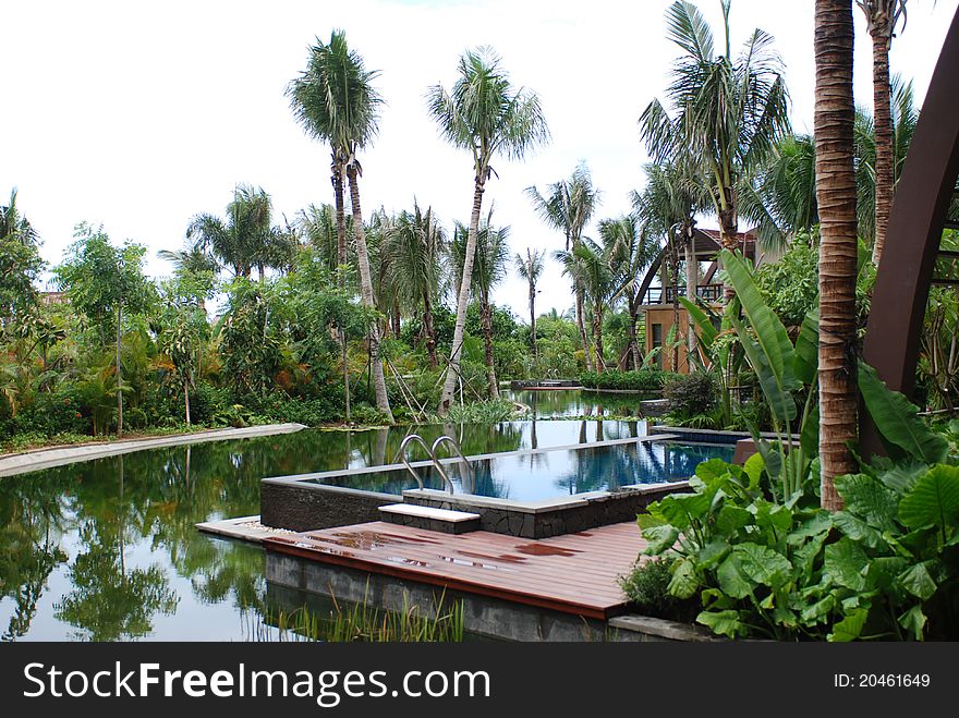 Swimming pool of seaside villa. Swimming pool of seaside villa