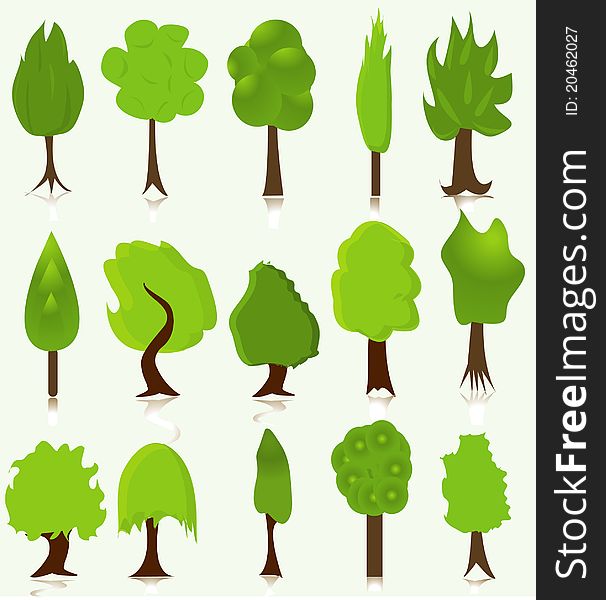 Set of different tree