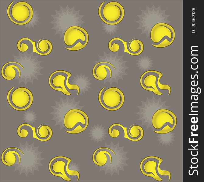 Seamless Pattern With Yellow Blots