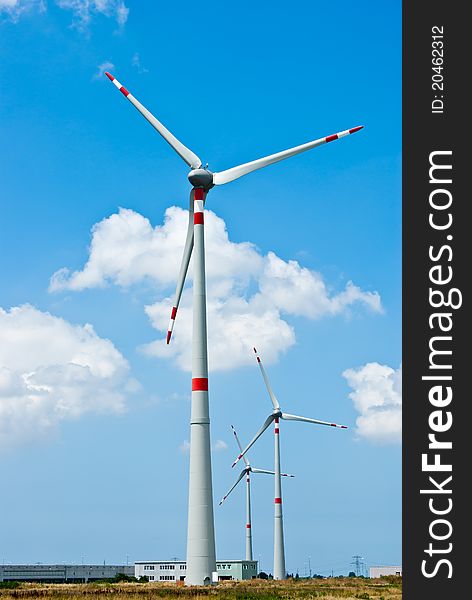 Three wind generator electricity