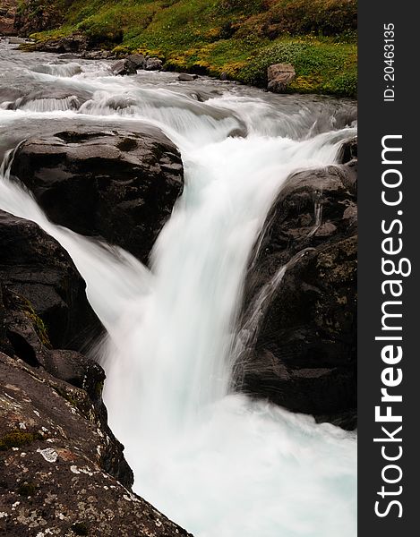 Waterfall on Northern Iceland in Europe