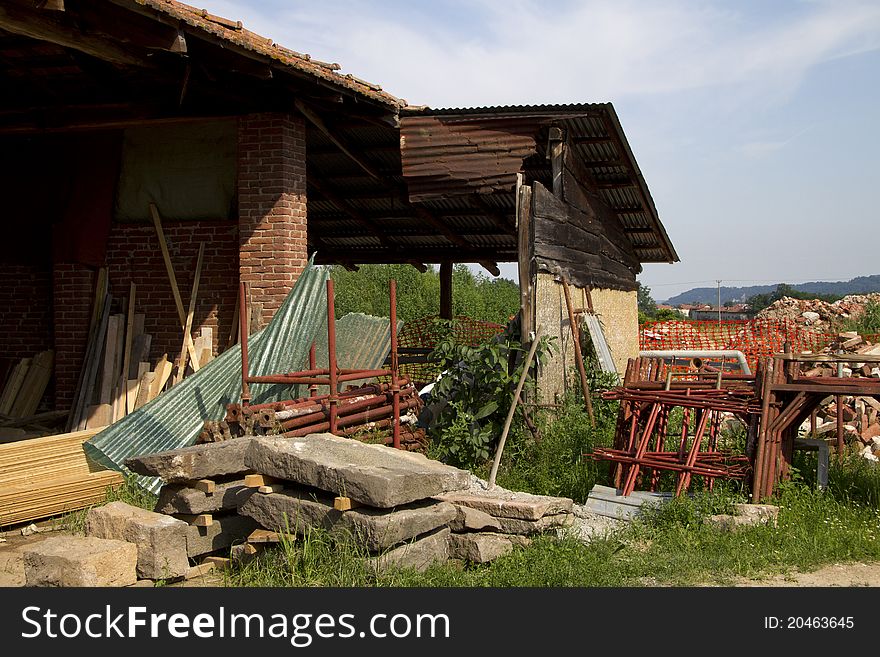 Overview of a construction site. Overview of a construction site