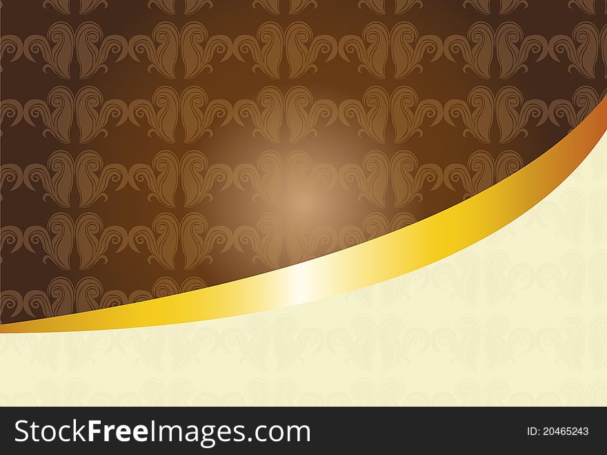 Bron and gold background with ornaments. illustration. Bron and gold background with ornaments. illustration
