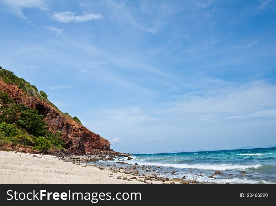 Beautiful beach at pattaya city thailand