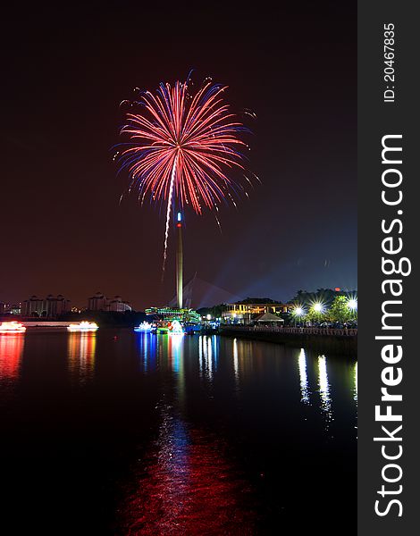 Colorful Fireworks Display