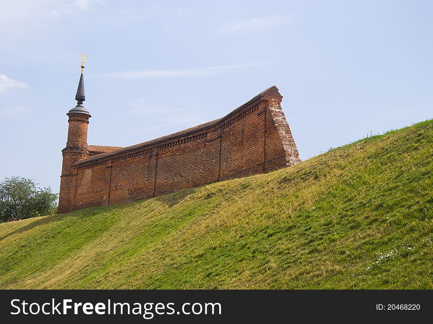 The walls and towers of the ancient citadel in the town of Kolomna. The walls and towers of the ancient citadel in the town of Kolomna.