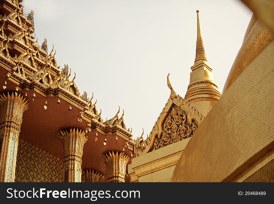 Goldent temple architecture in thailand. Goldent temple architecture in thailand