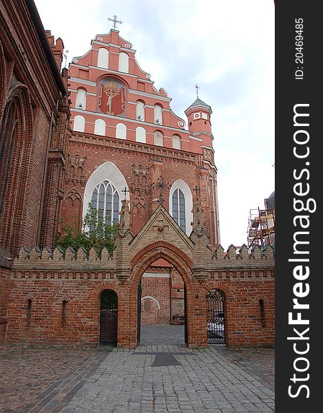 St. Anne's Church and Monastery in Vilnius, Lithuania.