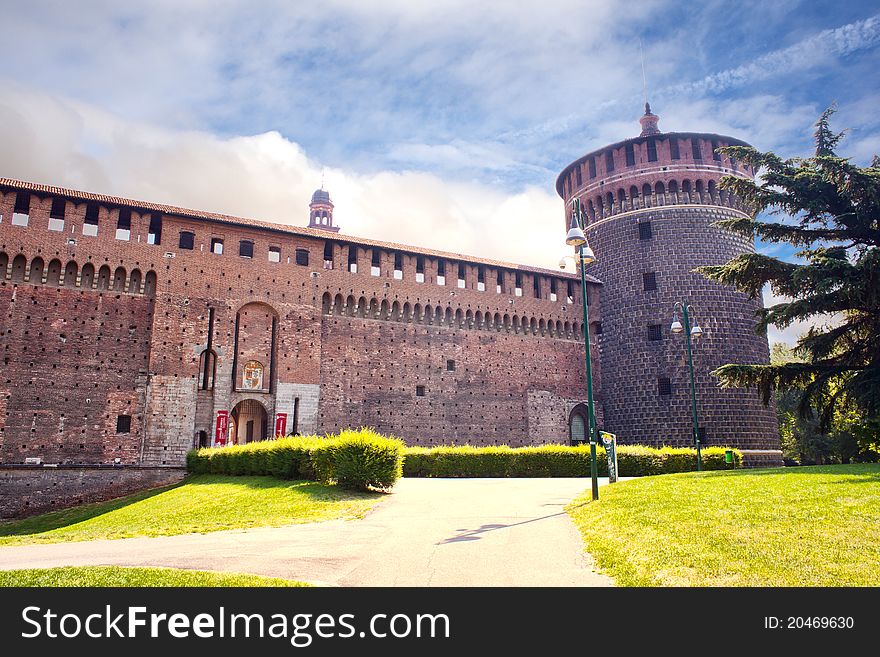 Sforzesco castle in Milan, Italy. Sforzesco castle in Milan, Italy