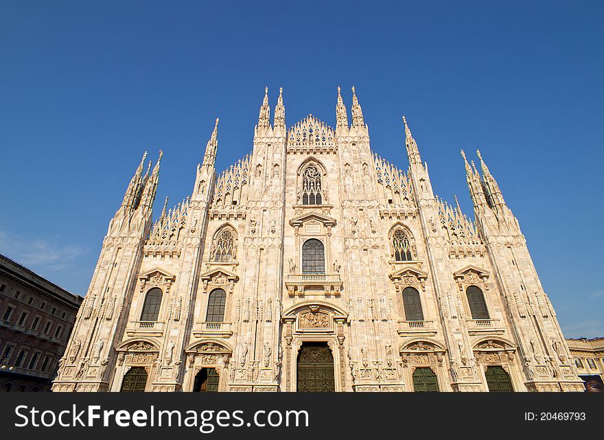 View of the Milan cathedral