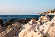 Rocky Coastline, Stones In Sea Stock Images Rocky Coastline, Stones In Sea Stock Images