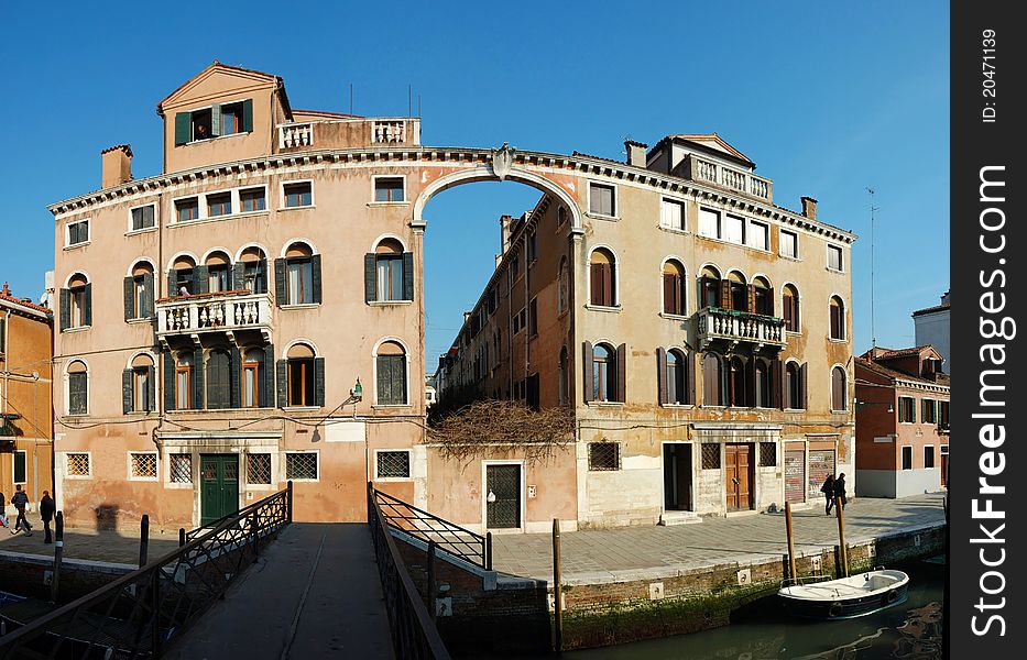 Old House - panorama ,Venice,Italy