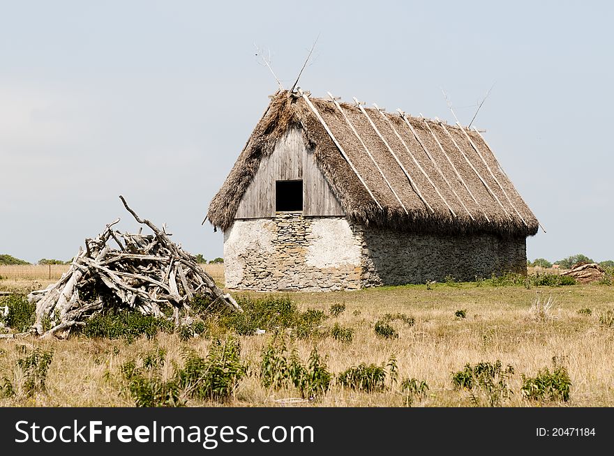 Barn for sheeps at Gotland, Sweden.