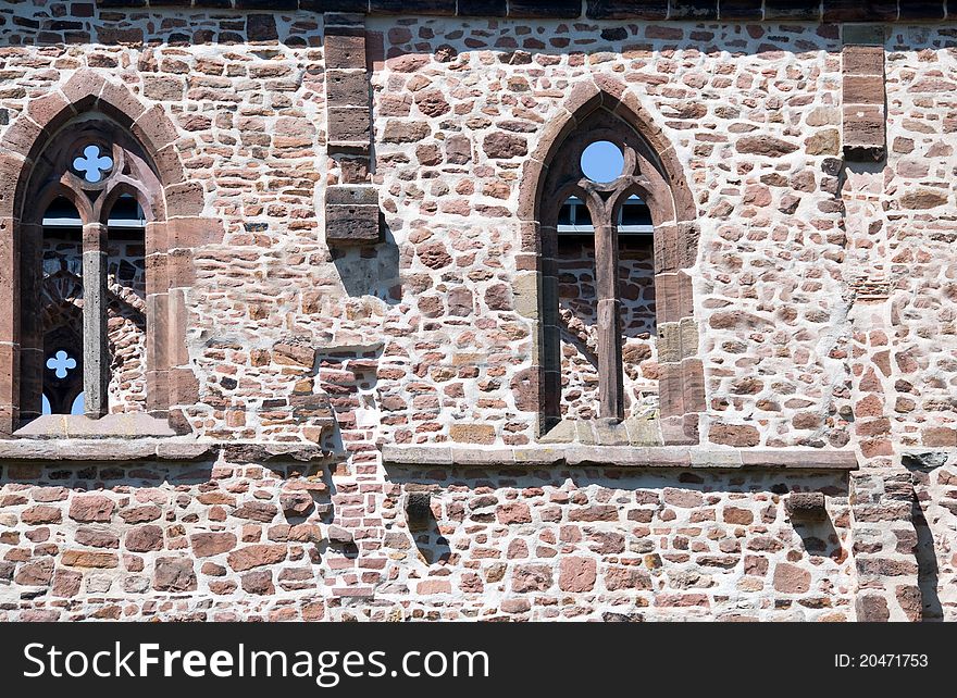 The windows of ancient churches. The windows of ancient churches.