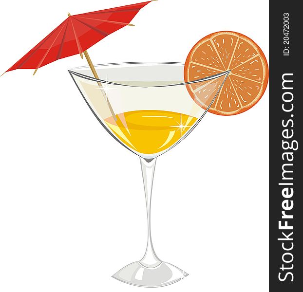 Cocktail with orange