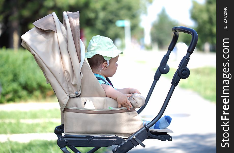 Baby In Sitting Stroller